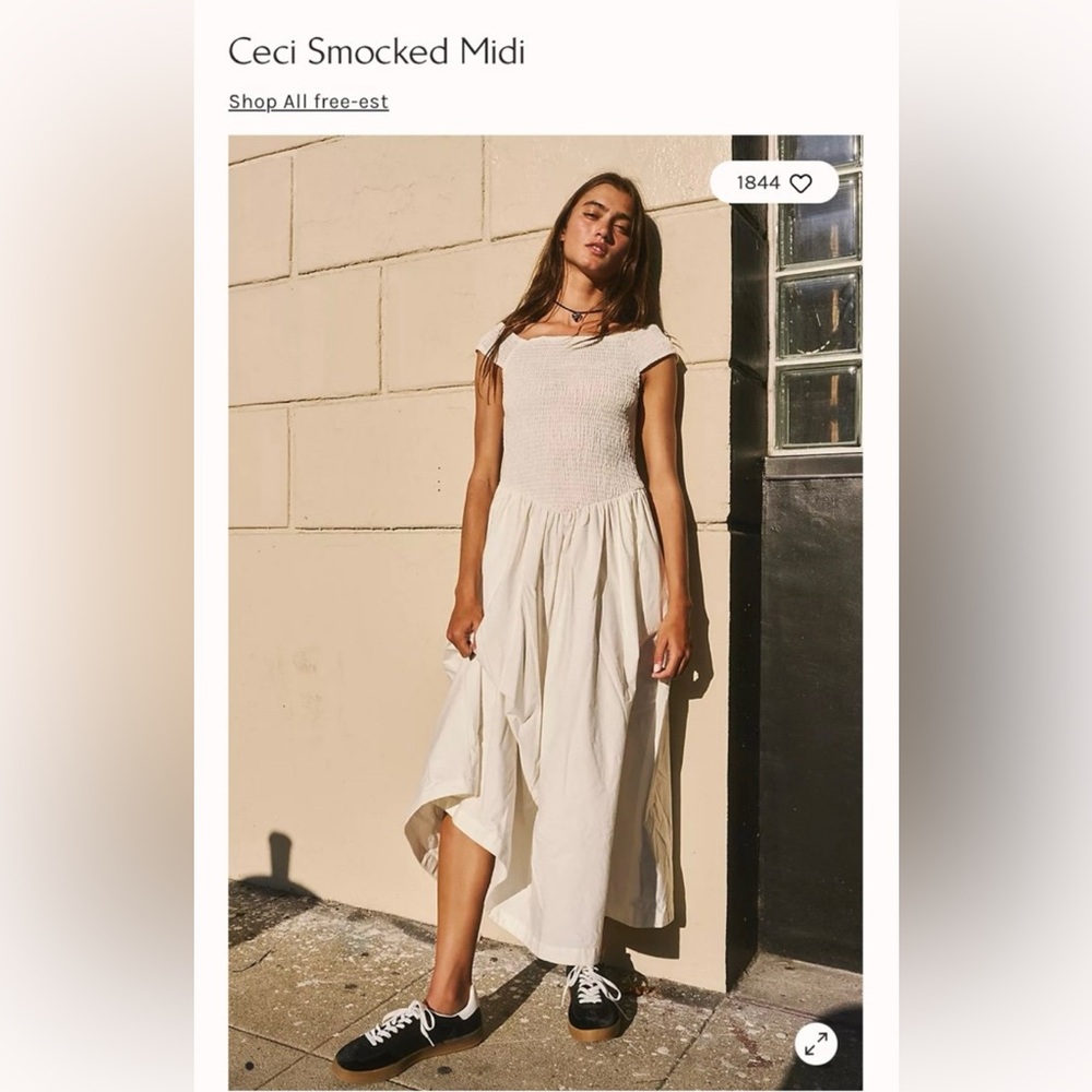 Free People Smocked Maxi dress